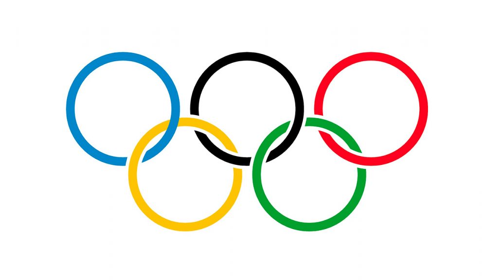 De olympiska ringarna.